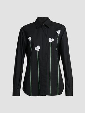 Moschino Women's Floral Stretch-Cotton Blouse
