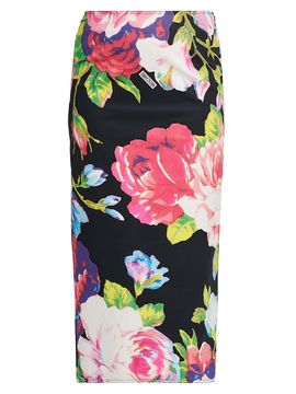 Moschino Women's Floral Stretch-Cotton Pencil Skirt