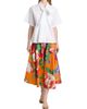 Moschino Women's Floral Stretch Cotton Midi-Skirt - 2