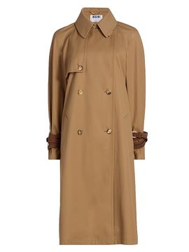 Moschino Women's Gabardine Double-Breasted Trench Coat