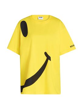 Moschino Women's Half Smile Cotton T-Shirt