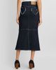 Moschino Women's Mermaid Heart Back Denim Midi-Skirt - 3