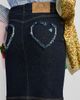 Moschino Women's Mermaid Heart Back Denim Midi-Skirt - 5