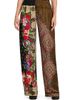 Moschino Women's Mixed Floral Print Silk Trousers - 3