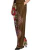 Moschino Women's Mixed Floral Print Silk Trousers - 4