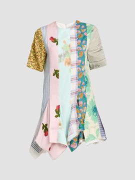 Moschino Women's Patchwork Print Cotton Mini Dress