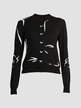 Moschino Women's Patterned Knit Cardigan