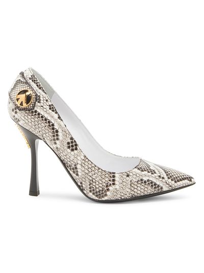Moschino Women's Peace Button 100MM Leather Pumps