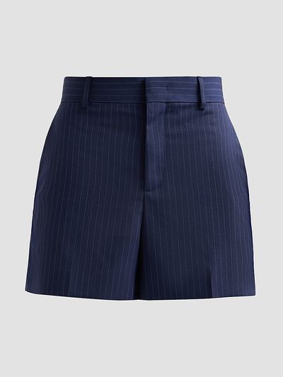 Moschino Women's Pinstriped Wool Trouser Shorts