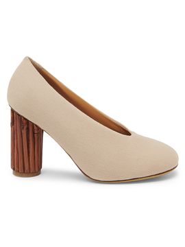 Moschino Women's Round Toe Cotton Pumps