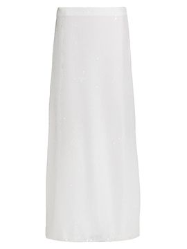 Moschino Women's Sequined Cotton Maxi Skirt