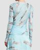 Moschino Women's Slashed Print Tulle Top - 3