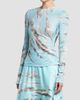 Moschino Women's Slashed Print Tulle Top - 4