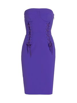 Moschino Women's Strapless Lace-Up Sheath Dress
