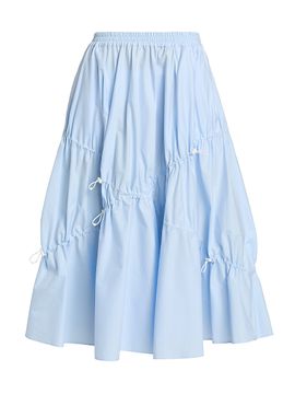 Moschino Women's Toggle Stretch Cotton Midi-Skirt
