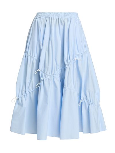 Moschino Women's Toggle Stretch Cotton Midi-Skirt