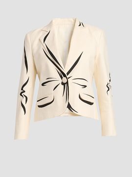 Moschino Women's Trompe-L'oeil Tailored Cotton Jacket