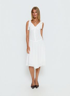 MOTEL Danira Midi Dress White
