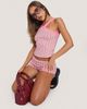 Motel Eunia Short Pink Pinstripe - 2