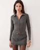 Motel Motel Alika tailored button up shirt in slate gray - part of a set - 1