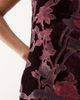 Motel Motel Alvana floral devore mini dress in burgundy-Red - 3