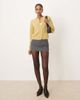 Motel Motel Audrina fluffy knit cardigan in yellow-Green - 2
