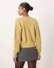 Motel Motel Audrina fluffy knit cardigan in yellow-Green - 3
