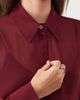 Motel Motel Azphira long sleeve mesh romper in burgundy-Red - 4
