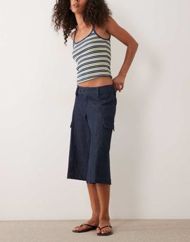 Motel Motel Bensen cargo capri pants in blue