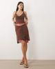 Motel Motel Branjali cowl neck pink lace hem top in brown - part of a set - 2