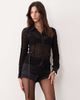 Motel Motel Christabel textured mesh shirt in black - 1