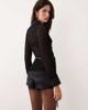 Motel Motel Christabel textured mesh shirt in black - 2