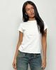 Motel Motel clio basic t-shirt in white - 1