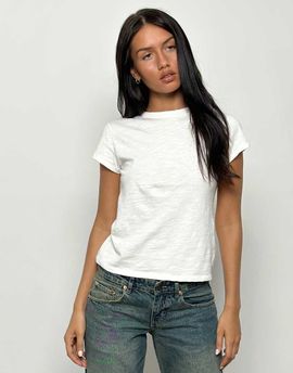 Motel Motel clio basic t-shirt in white