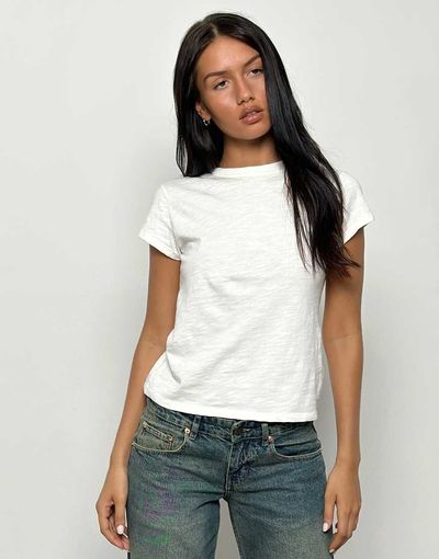 Motel Motel clio basic t-shirt in white