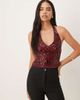 Motel Motel Cosio sequin halter top in red - 1