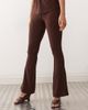 Motel Motel dan low-rise broderie flares in brown - 2