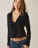 Motel Motel Diar Sheer Chiffon Tie-Front Ruffle Top in Black, Women's at Urban Outfitters - 2