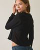 Motel Motel Diar Sheer Chiffon Tie-Front Ruffle Top in Black, Women's at Urban Outfitters - 3