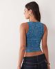 Motel Motel dudley sequin tank top in teal blue - 3