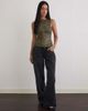 Motel Motel Dudley tank top sequin knit in olive-Green - 2