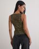 Motel Motel Dudley tank top sequin knit in olive-Green - 4