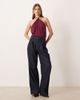 Motel Motel Dyilla halterneck slinky top in plum-Red - 2