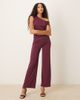 Motel Motel Elysian asymmetric off the shoulder top in plum-Purple - 2
