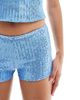 Motel Motel erna sequin micro short in soft blue - part of a set - 3