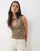 Motel Motel Ernesta keyhole top in leopard print-Brown - 1