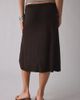 Motel Motel Esmeray Asymmetric Ruffle Low-Rise Knee Length Skirt in Brown, Women's at Urban Outfitters - 2