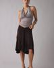 Motel Motel Esmeray Asymmetric Ruffle Low-Rise Knee Length Skirt in Brown, Women's at Urban Outfitters - 3