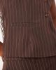 Motel Motel Ganita scoop neck button up pinstripe vest in brown - part of a set - 3