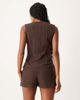 Motel Motel Ganita scoop neck button up pinstripe vest in brown - part of a set - 4